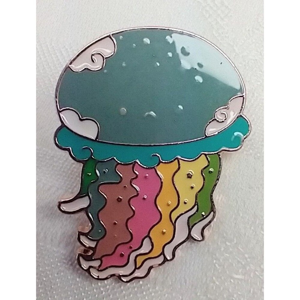Jelly Fish Anime Rainbow Colors Lapel Pin *Read Description*